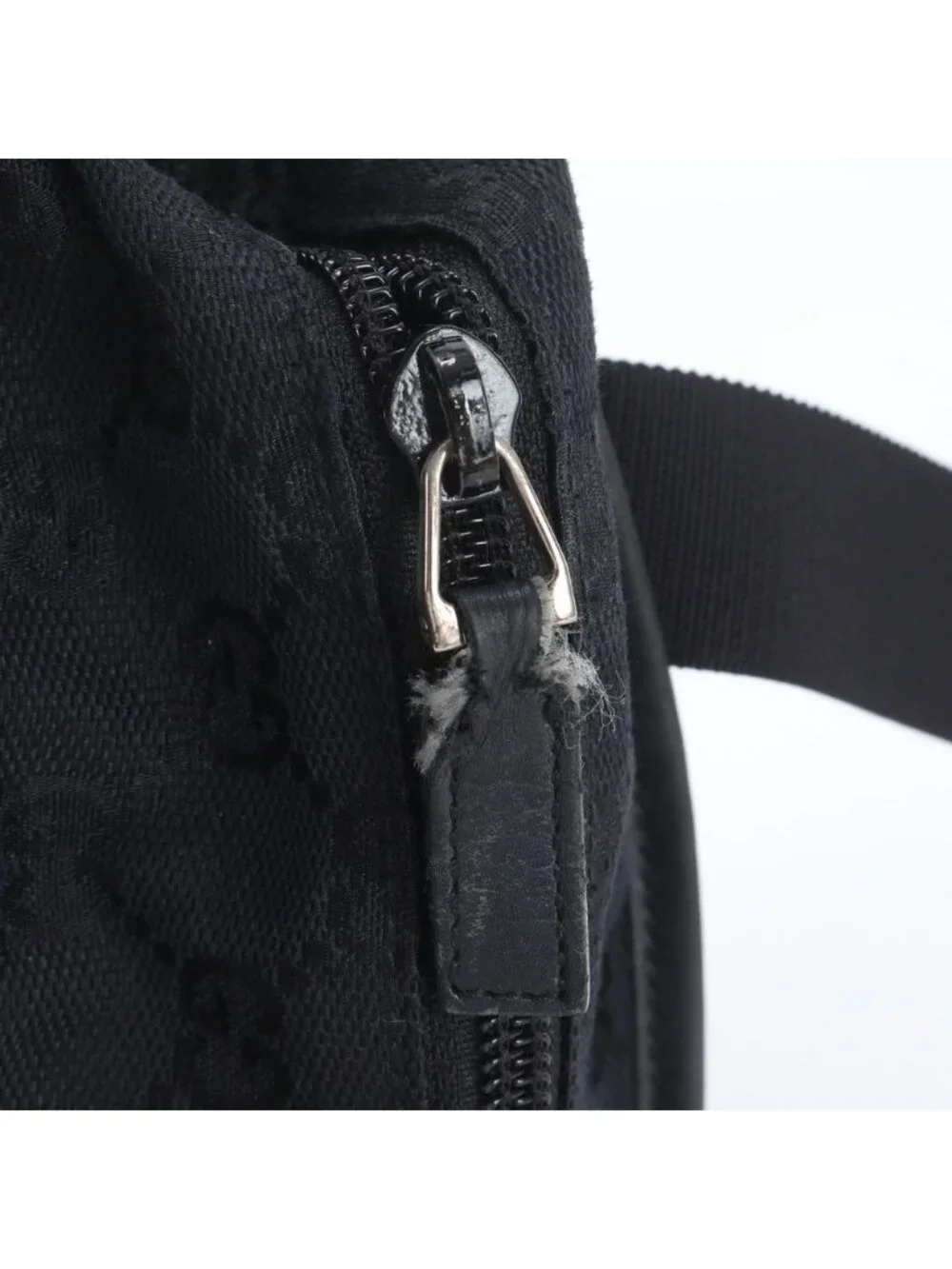 Gucci GG Canvas Leather Tote Shoulder Business Black